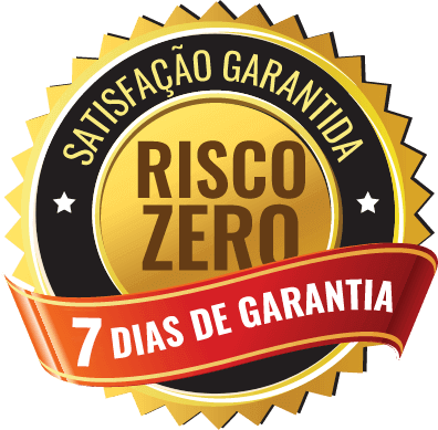 Selo de garantia de 7 dias. Satisfação garantida, risco zero